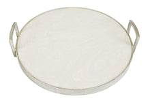 Load image into Gallery viewer, Niovi White Quartz Stone Gilded Tray
