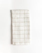 Load image into Gallery viewer, Stone Washed Linen Windowpane Napkins, Set of 4, 20&quot;x20&quot;
