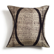 Load image into Gallery viewer, Arc Black Silk Shibori Pillow
