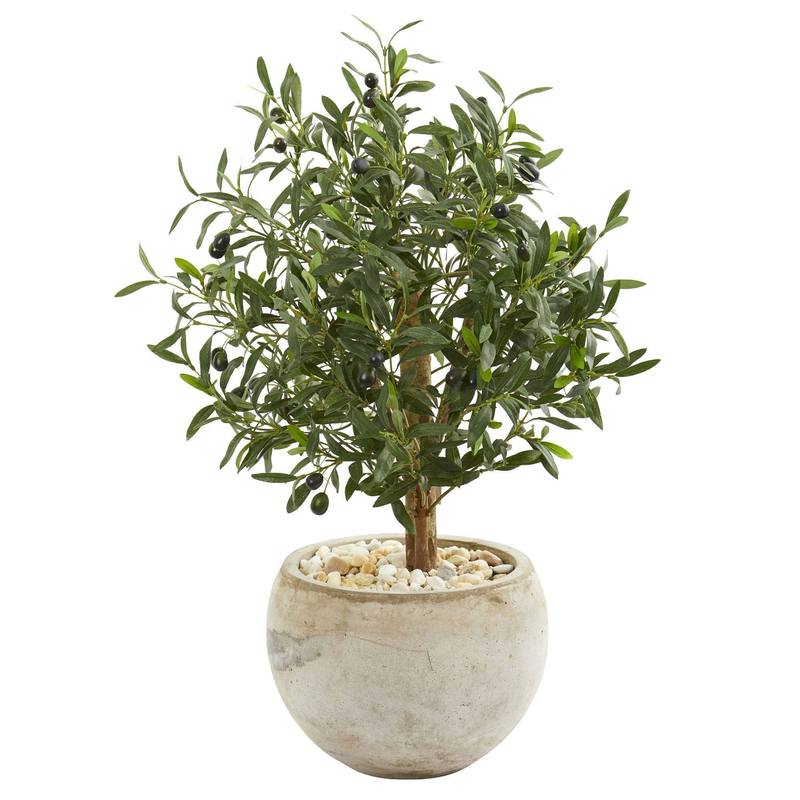 Olive Artificial Tree in Bowl Planter