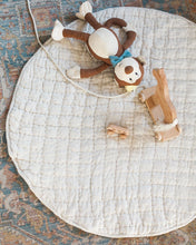 Load image into Gallery viewer, Stone Washed Linen Quilted Play Mat
