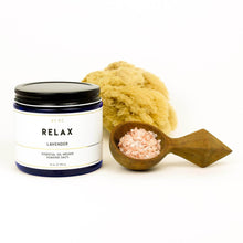 Load image into Gallery viewer, Relax Lavender Essential Oil Bath Soaking Salts
