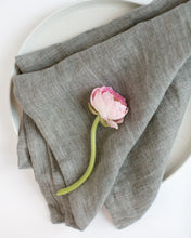 Load image into Gallery viewer, Stone Washed Linen Hemmed Napkin Sets
