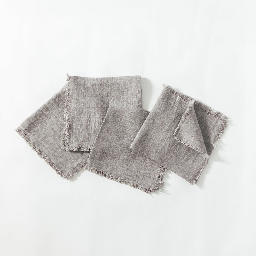 Stone Washed Linen Cocktail Napkin Sets