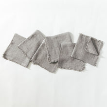 Load image into Gallery viewer, Stone Washed Linen Cocktail Napkin Sets
