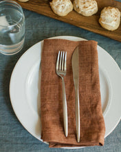 Load image into Gallery viewer, Stone Washed Linen Hemmed Napkin Sets
