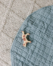 Load image into Gallery viewer, Stone Washed Linen Quilted Play Mat
