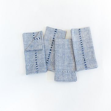 Pulled Handwoven Cotton Napkins (Set of 4)