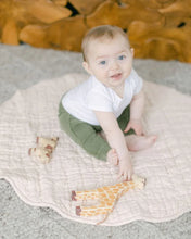 Load image into Gallery viewer, Stone Washed Linen Quilted Play Mat
