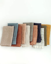 Load image into Gallery viewer, Stone Washed Linen Hemmed Dinner Napkins, Set of 4, 20&quot;x20&quot;
