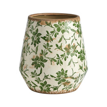Load image into Gallery viewer, Green Floral Ceramic Planter
