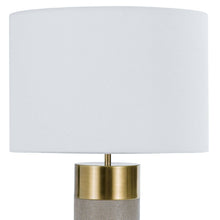 Load image into Gallery viewer, Harlow Ivory Grey Shagreen Cylinder Table Lamp by Regina Andrew

