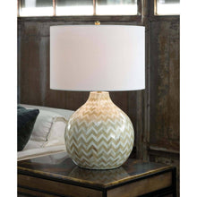 Load image into Gallery viewer, Chevron Bone Table Lamp (Natural) by Regina Andrew
