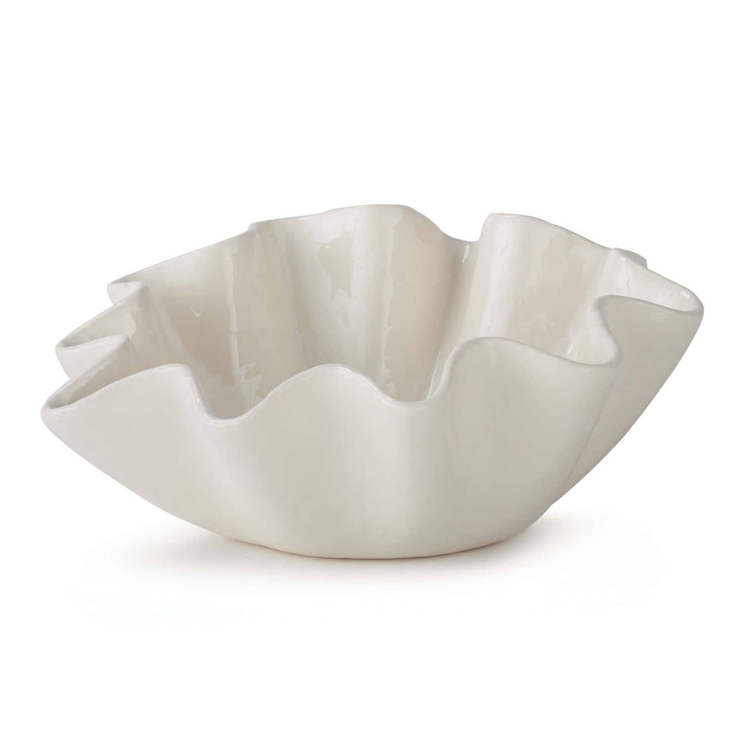Ruffle Ceramic Bowl Large by Regina Andrew