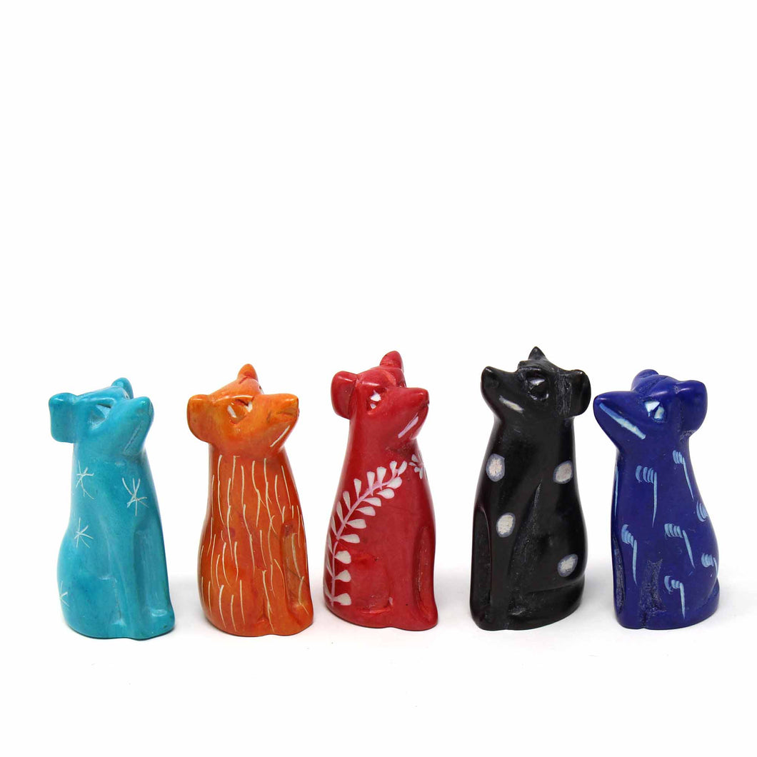 Tiny Dogs, Soapstone  - Assorted Pack of 5 Colors