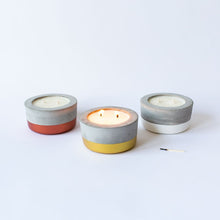 Load image into Gallery viewer, Copper Dipped Concrete Candle
