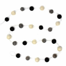 Load image into Gallery viewer, Pom Pom Garlands, White/Black/Gray
