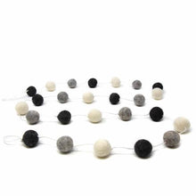 Load image into Gallery viewer, Pom Pom Garlands, White/Black/Gray
