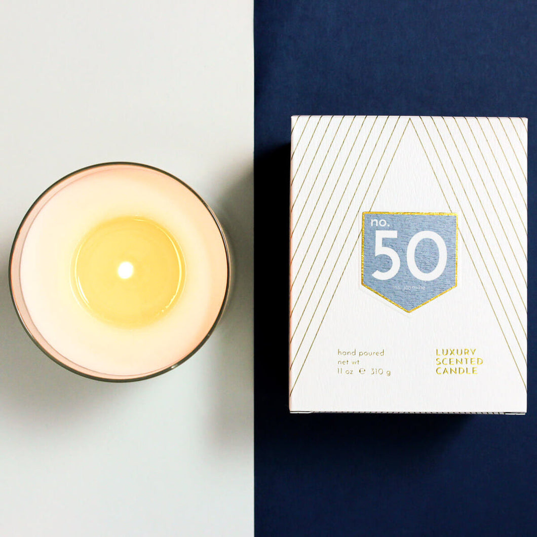 No. 50 Iris Jasmine Scented Soy Candle
