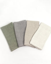 Load image into Gallery viewer, Stone Washed Linen Hemmed Dinner Napkins, Set of 4, 20&quot;x20&quot;
