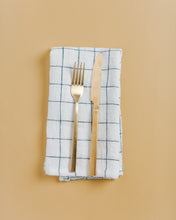 Load image into Gallery viewer, Stone Washed Linen Windowpane Napkins, Set of 4, 20&quot;x20&quot;
