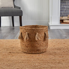 Load image into Gallery viewer, Natural with Tassels Planter/ Basket

