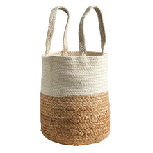 Load image into Gallery viewer, Natural and Off White Planter/ Basket
