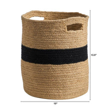 Load image into Gallery viewer, Natural and Black Planter/ Basket
