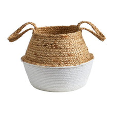 Load image into Gallery viewer, White and Natural Planter/ Basket
