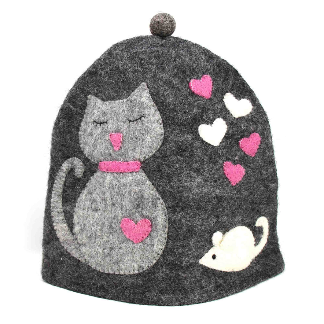 Cat Tea Cozy Hat, Felt