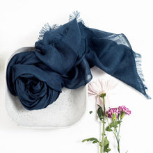 Load image into Gallery viewer, Midnight Linen Scarf
