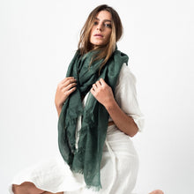 Load image into Gallery viewer, Moss Linen Scarf
