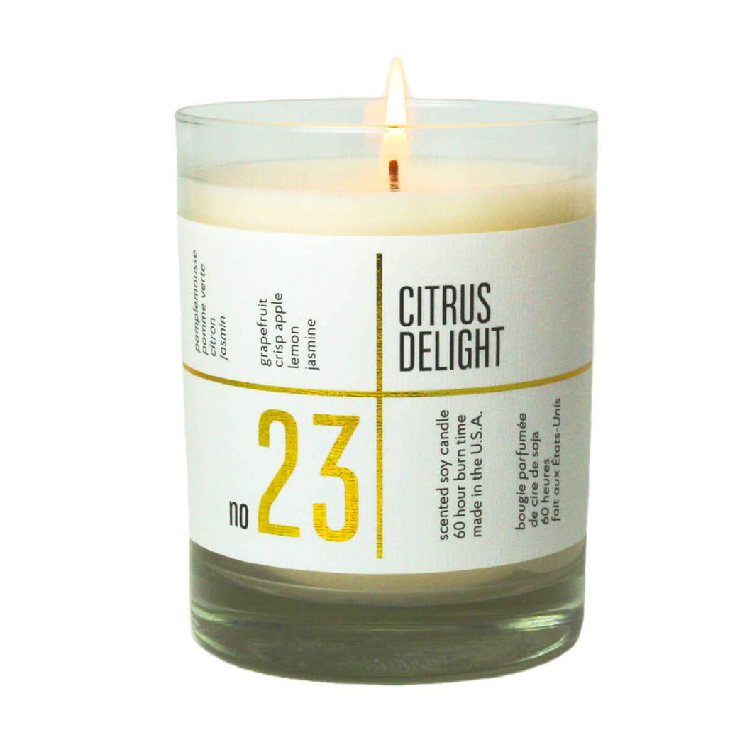 No. 23 Citrus Delight Scented Soy Jar Candle