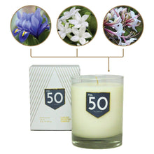 Load image into Gallery viewer, No. 50 Iris Jasmine Scented Soy Candle
