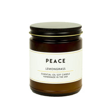 Load image into Gallery viewer, Peace Lemongrass Essential Oil Aromatherapy Candle
