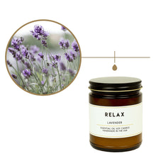 Load image into Gallery viewer, Relax Lavender Essential Oil Aromatherapy Candle
