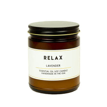 Load image into Gallery viewer, Relax Lavender Essential Oil Aromatherapy Candle
